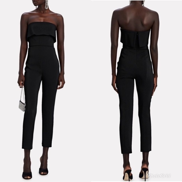 Cushnie folded strapless Black jumpsuit sz 0 - Picture 1 of 5